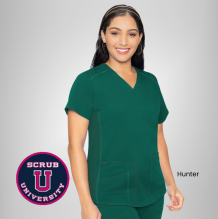Med Couture Touch V-neck Shirttail Top | 7459 15