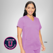 Med Couture Touch V-neck Shirttail Top | 7459 13