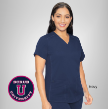 Med Couture Touch V-neck Shirttail Top | 7459 12