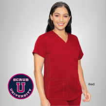 Med Couture Touch V-neck Shirttail Top | 7459 7