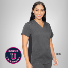 Med Couture Touch V-neck Shirttail Top | 7459 5
