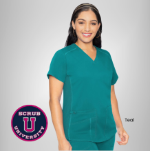 Med Couture Touch V-neck Shirttail Top | 7459 4