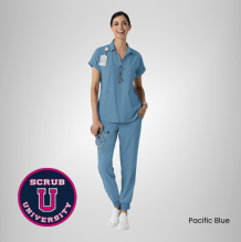 Wink Women's Renew Flex-N-Reach Collar Scrub Top 4