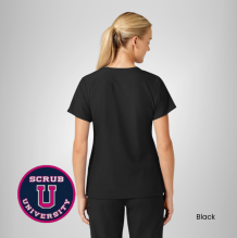 Wink Women's Stylized V-Neck Scrub Top 2