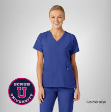 Wink Women's Stylized V-Neck Scrub Top 16