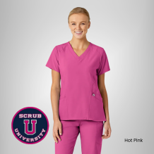 Wink Women's Stylized V-Neck Scrub Top 13