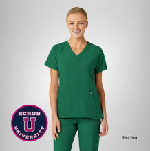 Wink Women's Stylized V-Neck Scrub Top 12