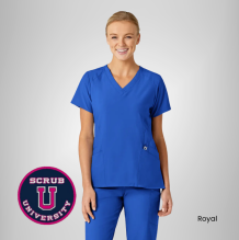 Wink Women's Stylized V-Neck Scrub Top 6