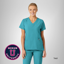 Wink Women's Stylized V-Neck Scrub Top 5