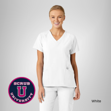 Wink Women's Stylized V-Neck Scrub Top 4