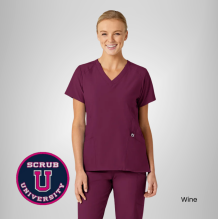 Wink Women's Stylized V-Neck Scrub Top 3