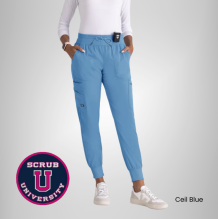 Carly 7-Pocket Mid Rise Jogger Scrub Pant 6