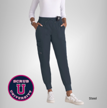 Carly 7-Pocket Mid Rise Jogger Scrub Pant 11
