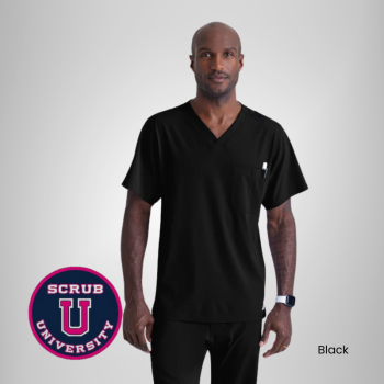 Structure 1-Pocket V-Neck Scrub Top