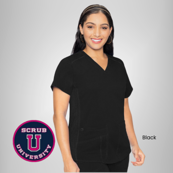 Med Couture Touch V-neck Shirttail Top | 7459