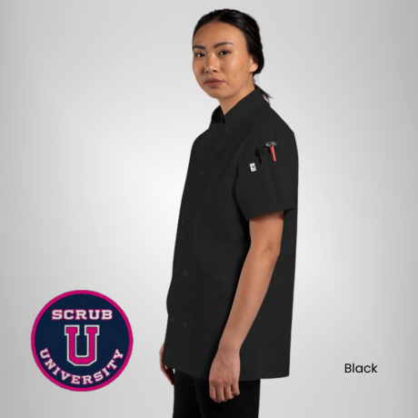 Tahoe Women's Chef Coat Black 1