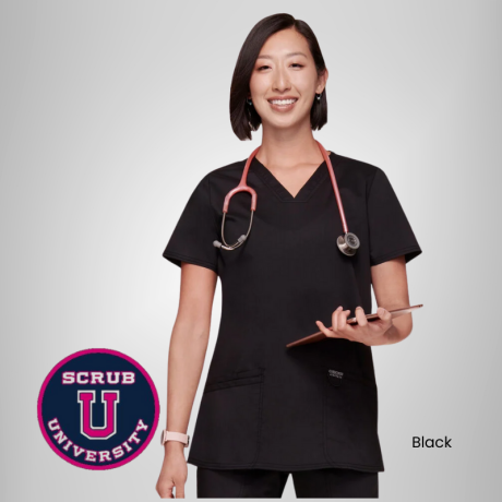 Cherokee Revolution Women's V-Neck Solid Scrub Top 1