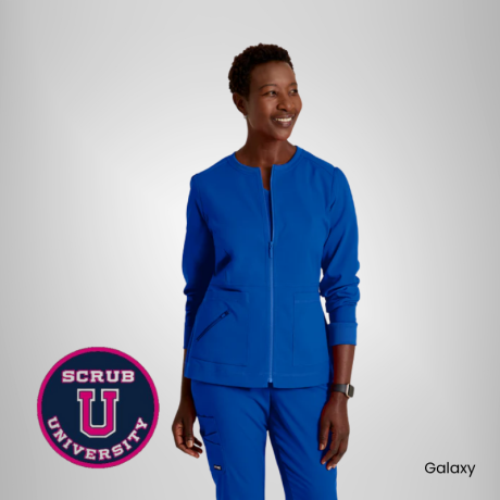 Grey's Anatomy By Barco Millie 3-Pocket Crewneck Scrub Jacket 1