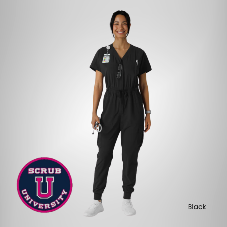 Wink Women's Renew Cargo Jogger Scrub Jumpsuit 1