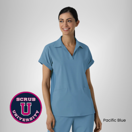 Wink Women's Renew Flex-N-Reach Collar Scrub Top 1