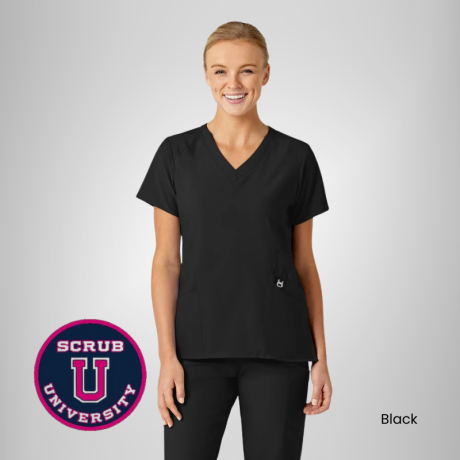 Wink Women's Stylized V-Neck Scrub Top 1