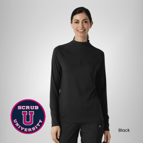 Wink Women's Watch Window Quarter Zip Top 1
