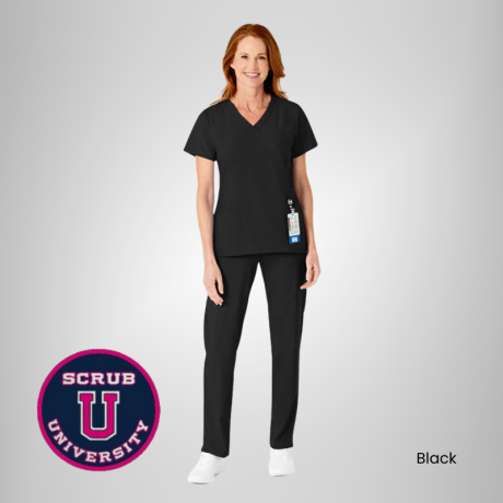 Wink Women's Flat Front Cargo Scrub Pant 1
